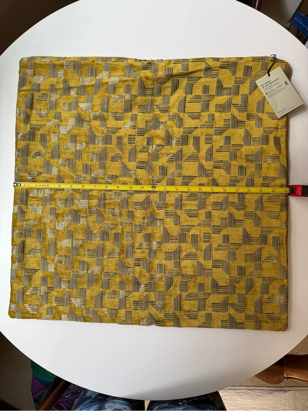 West Elm Geometric European square Pillow Cover NWT